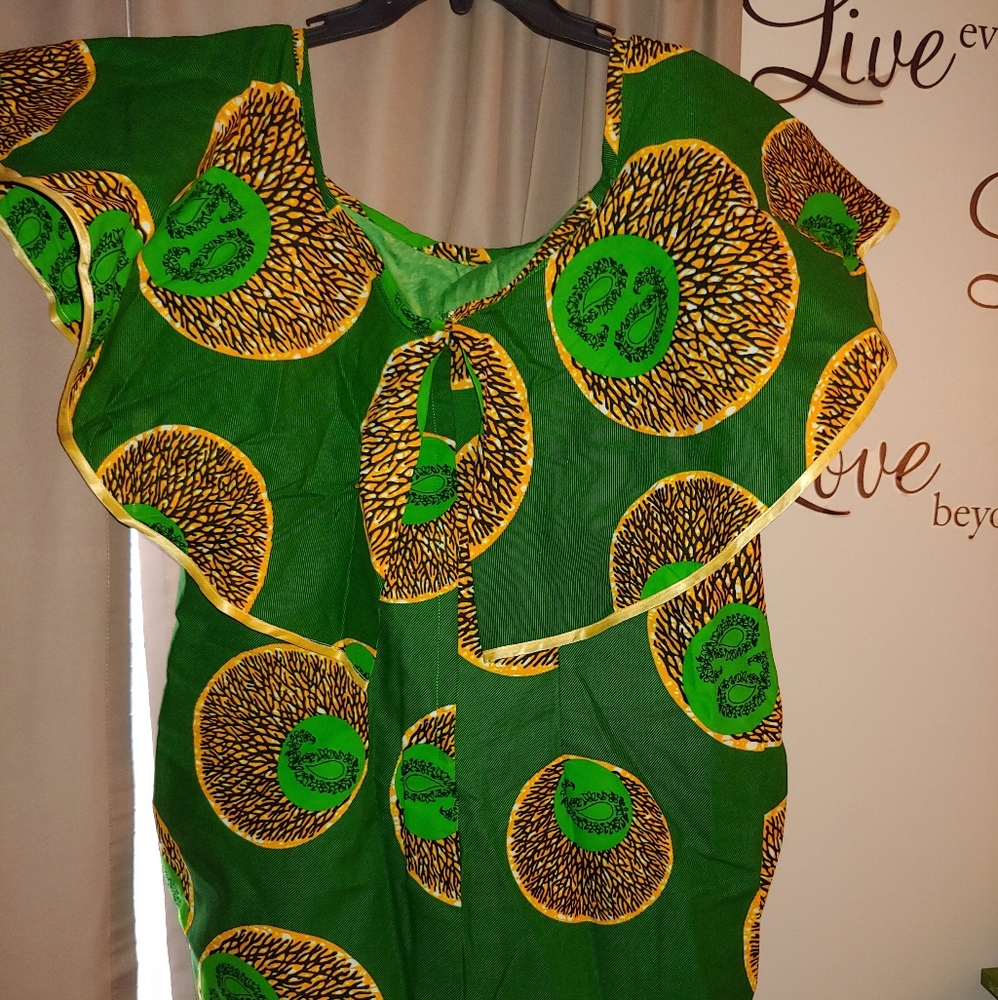 African Ankara dress hand made in Ghana